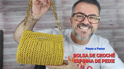 bolsas com espinhos pequena elmo|Bolsa de Crochê Espinha de Peixe .